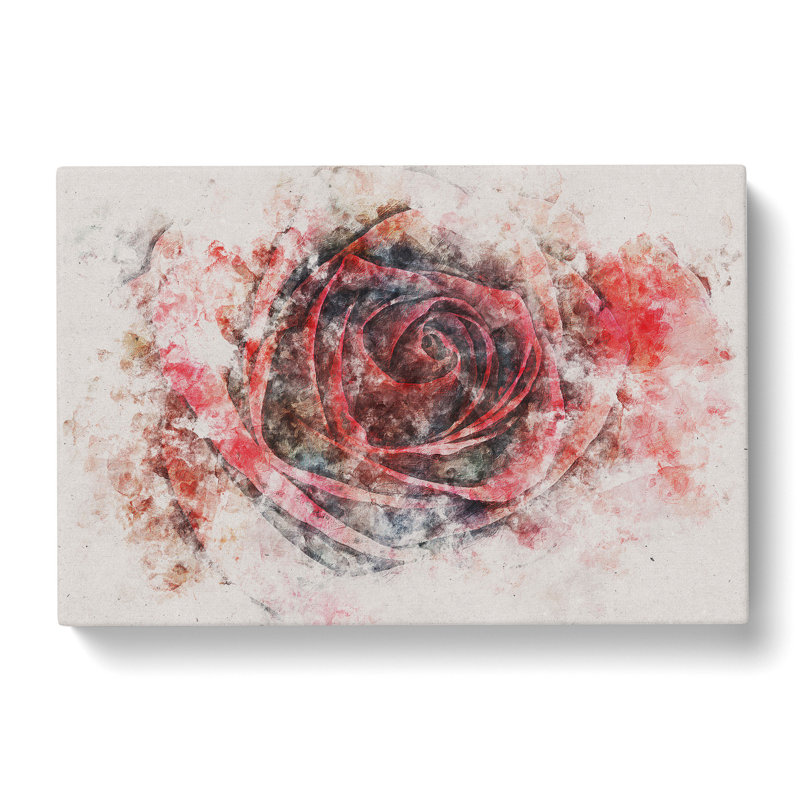 Red Rose - Wrapped Canvas Print, 60cm H x 91cm W x 3cm D