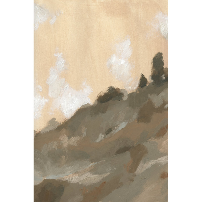 " Hillside Walking Path III " Mixed Media Painting, 12" H x 8" W x 1.25" D