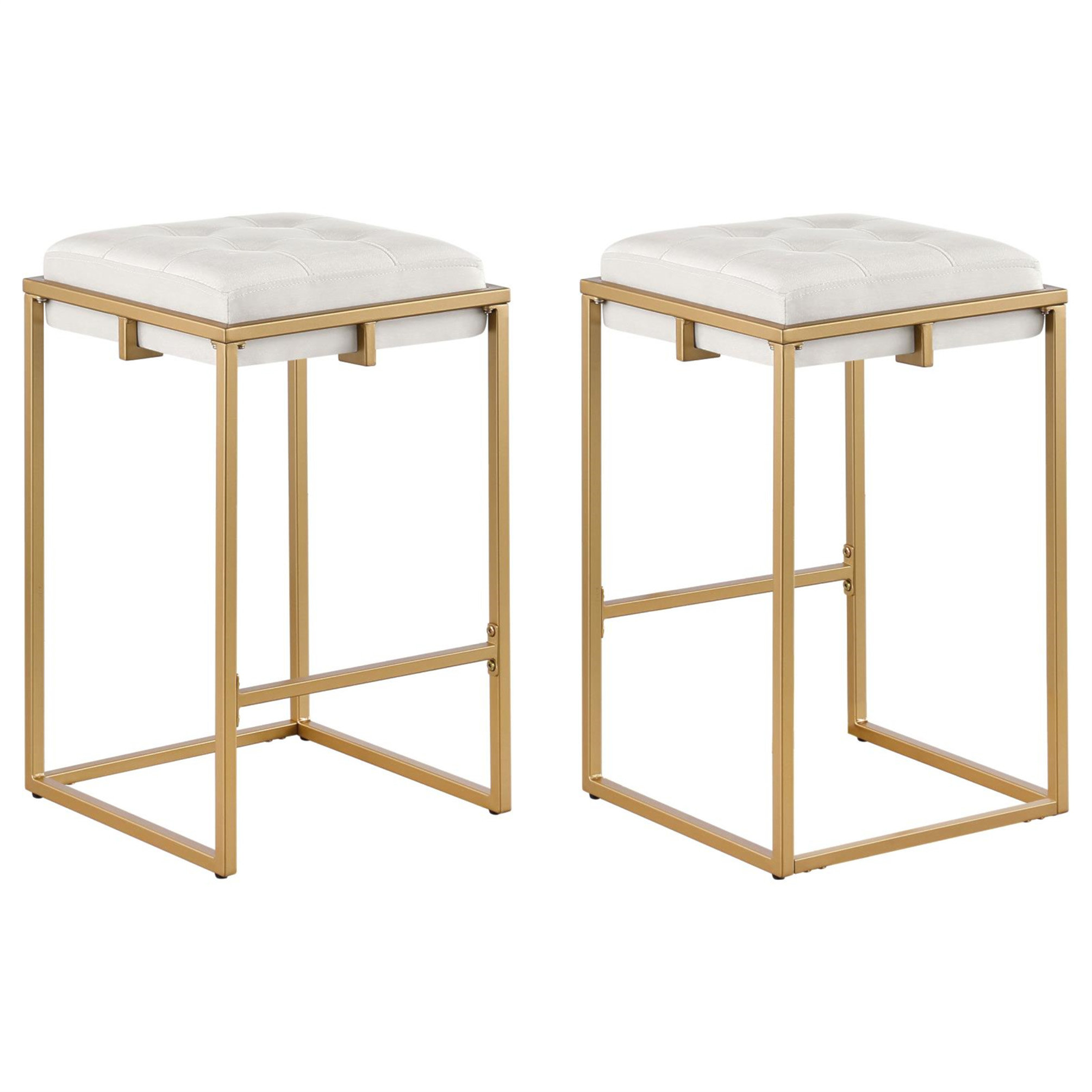 Mercer41 Square Counter Height Stools (Set Of 2) | Wayfair