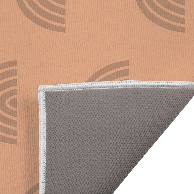 Tapis de toilette rectangulaire antidérapant absorbant Bows Match, Peach, Orange, Ivory