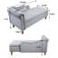 Chaise de chambre grise avec grand espace de rangement - Revêtement en velours, construction stable et velours doux durable-1364999591