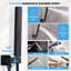 Système de douche à pluie 3 fonctions, fixation murale avec bec pliable, noir mat-118735057