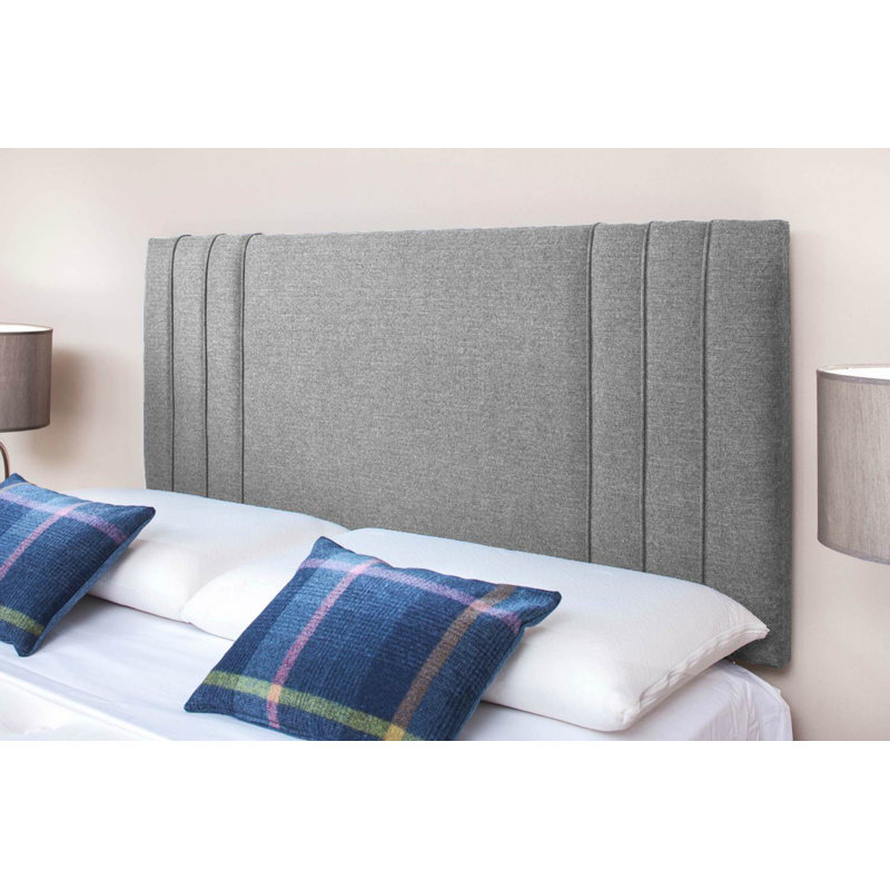 Erial Upholstered Headboard, Silver, Double (4'6)