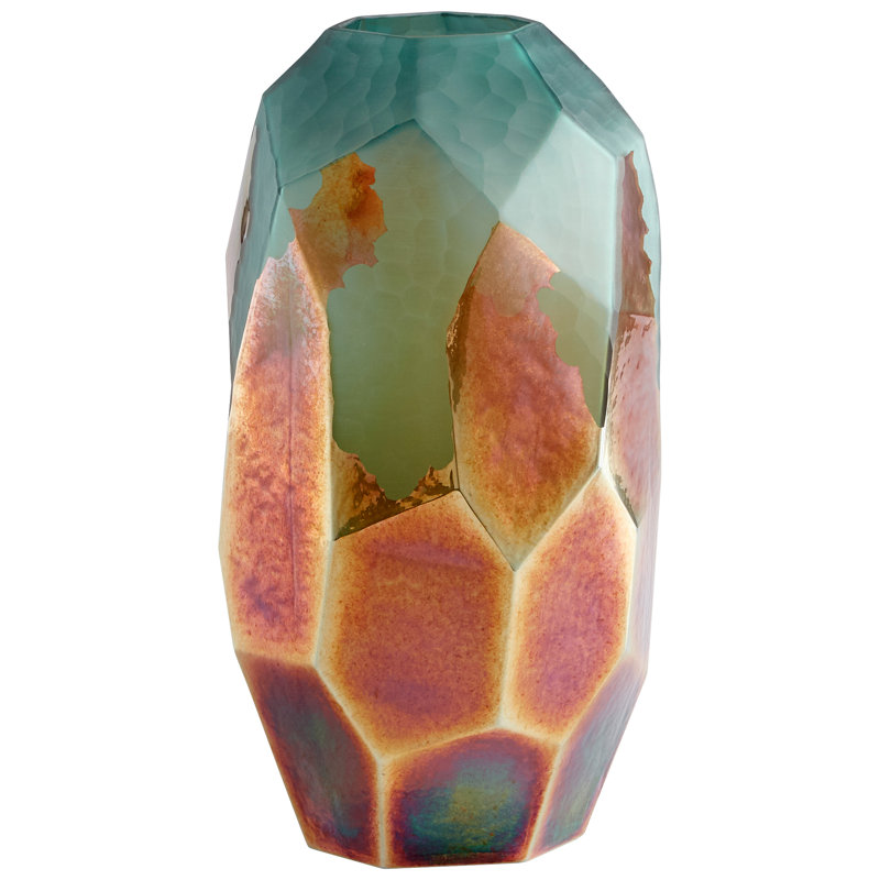 Vase de table Roca Verde, H 14 po x l 8 po x P 8 po