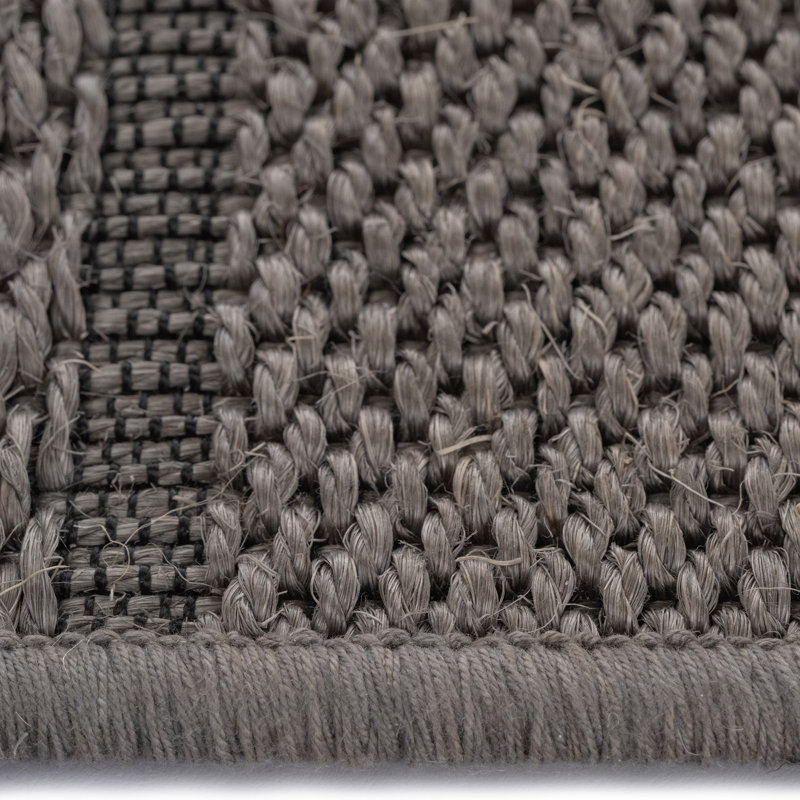 Timikia Jute/Sisal Geometric Rug, Rectangle 3' x 5'