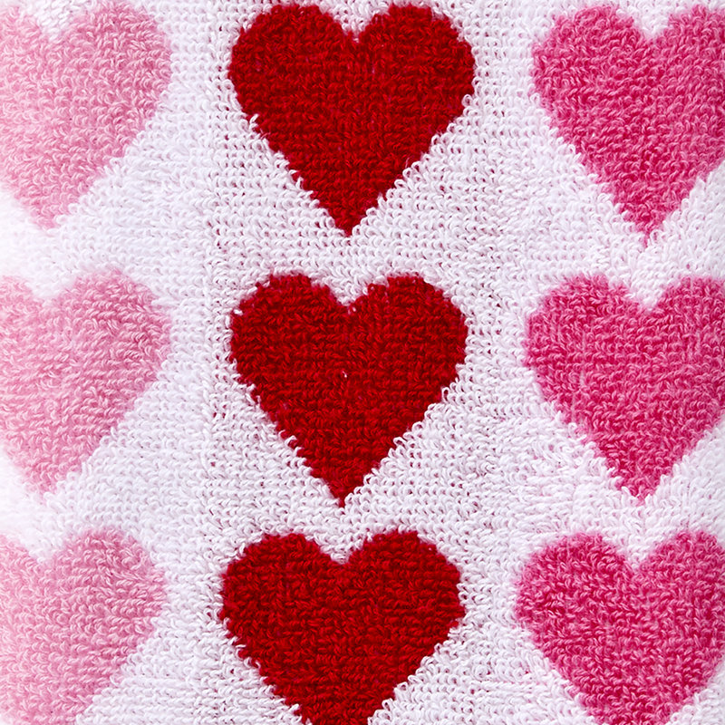 TONAL HEARTS JACQUARD HAND-PINK