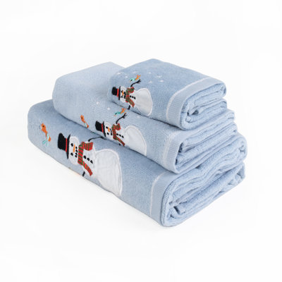 Christmas 3 Piece 100% Cotton Towel Set