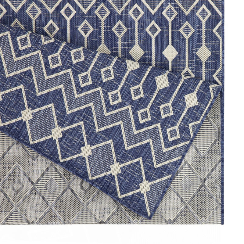 Blue Indoor/Outdoor Area Rug, Runner 2'7" x 7'3"