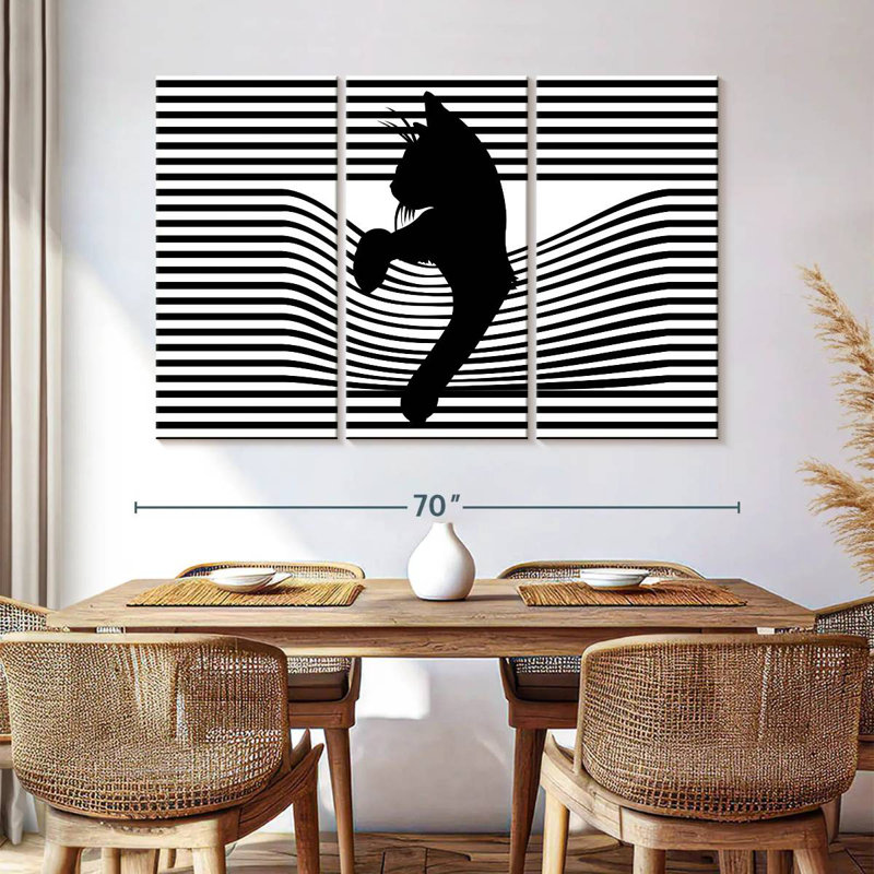 Mid Century Cat, 42" H x 65" W