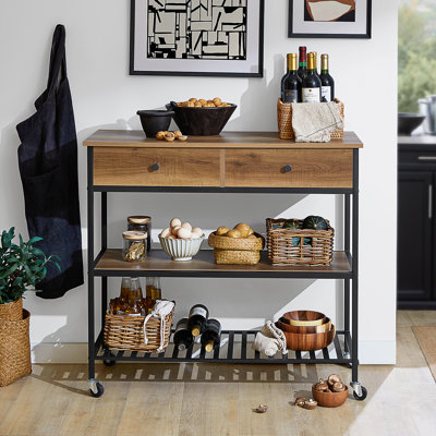 Bruceton 100 cm W Kitchen Cart with