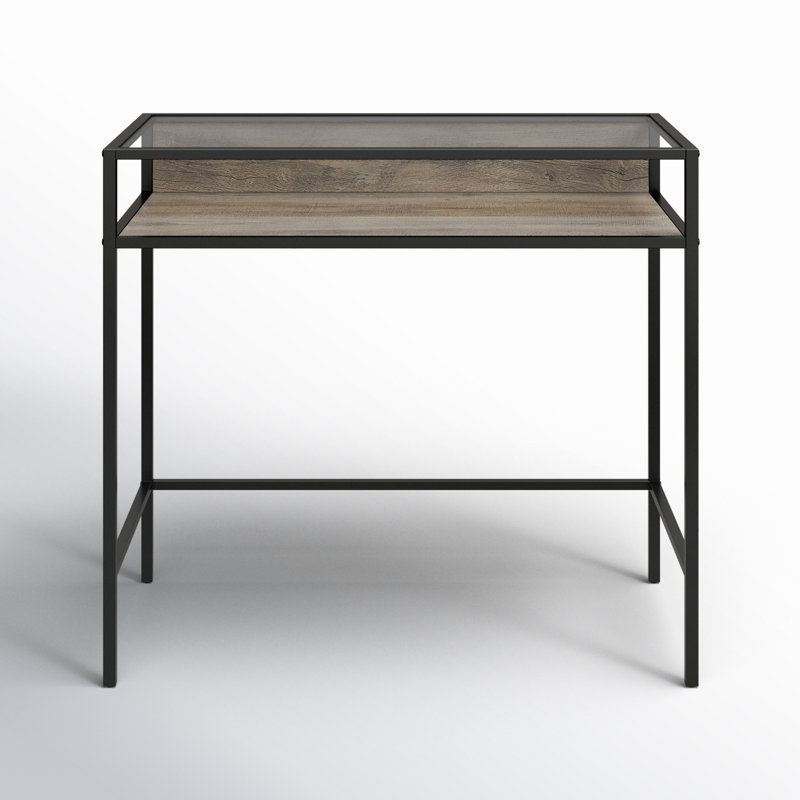 Bureau en verre Kilby, Gris délavé
