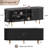 55.1'' Wooden TV Stand For Tvs Up To 60 Inch, Entertainment Center, Console Cabinet With Power Outlet And Ample Storage Place(Black)-334326863-334326860