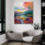 Art mural épique «Crimson Sky» par Silvia Vassileva, 36 po x 36 po