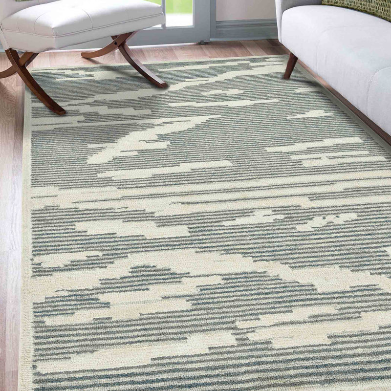 Chic Wool Floral Indoor Rug, Rectangle 9' x 13'