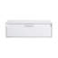 Armoire de salle de bain 24 po, tiroir à fermeture en douceur, fixation flottante, blanc brillant, emballage KD, (meuble-lavabo seulement)