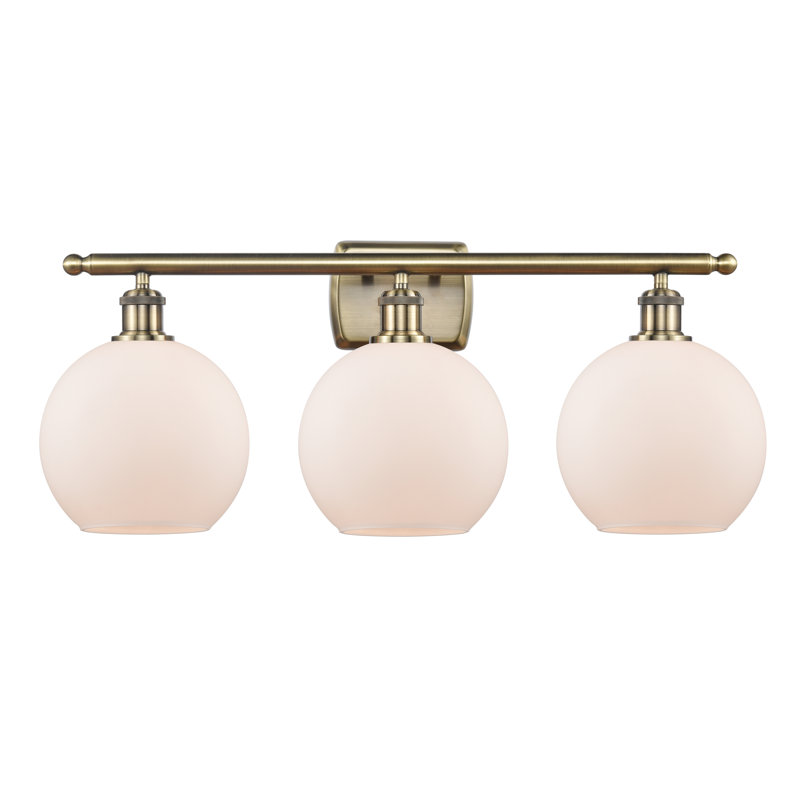 Cindi 3 - Light Vanity Light, Antique Brass, Matte White, LED