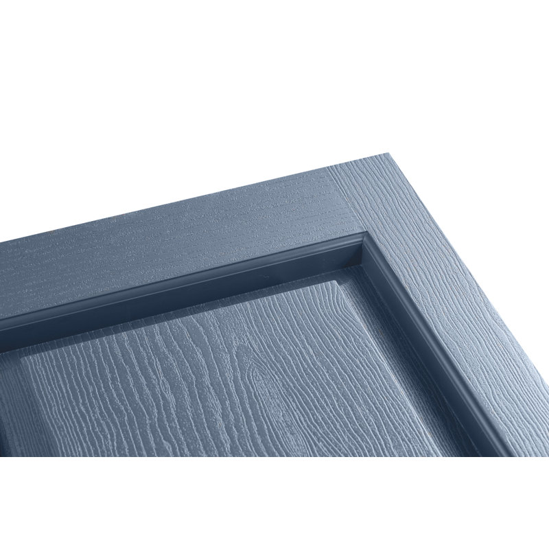 Paire de volets avec panneaux en vinyle surélevés standard, Bleu, 63 po x l 15 po x P 1 po