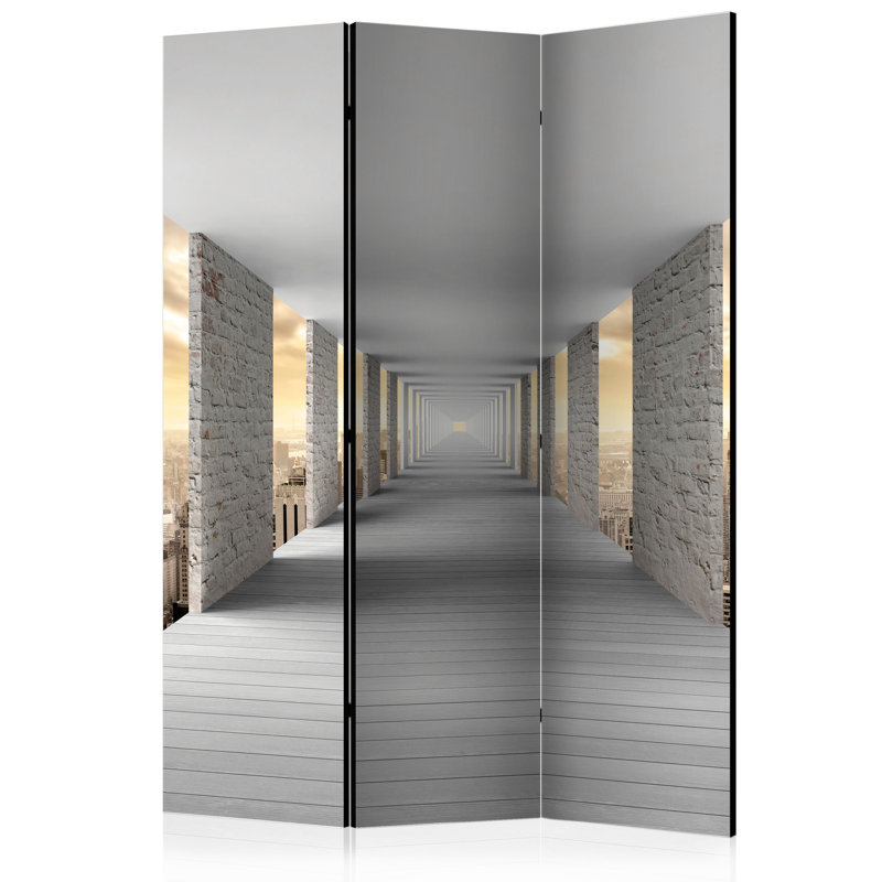 Solid Wood Folding Room Divider, 3