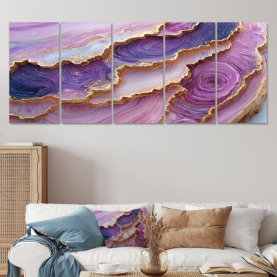 Amethyst Whispers Of The Crystal Current II - Crystals Wall Decor - Traditional Wall Art