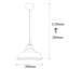 Lustre de style scandinave, structure en métal noir, 11 po x 11 po | Hauteur: 44,1 pouces, longueur du câble: 35,4 pouces | Douille E27, 40 W maximum | Élégant luminaire pour décoration intérieure moderne, classé IP20-660567493