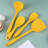 8PCS Silicone Kitchen Utensil Set - Heat Resistant Cooking Spatulas, Spoons And Ladles In Vibrant Yellow