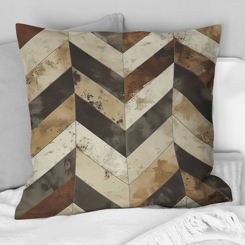 Coussin Brown Modern, H 16 po x l 16 po