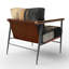 Chaise d'appoint abstraite moderne transitionnelle - Fauteuil moderne doré et noir-1134179779