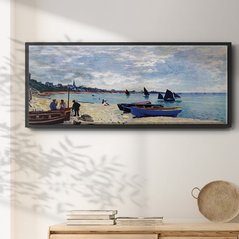 «The Beach At Sainte Adresse # 2» par Claude Monet, reproduction sur toile, H 20 po x l 50 po x P 1,5 po