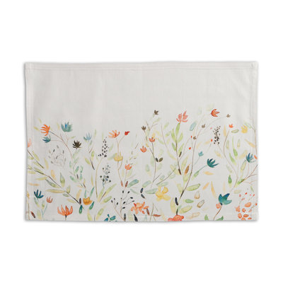 Maison d' Hermine Placemats Set of 2 100% Cotton Washable Cloth Place Mats Reusable Table Mats for Kitchen Dining Party Wedding Valentines Day Decorations Spring/Summer (Colmar, 13" x 19")