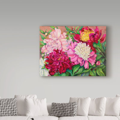 Deetra «Cheryls Peony Garden», impression sur toile tendue