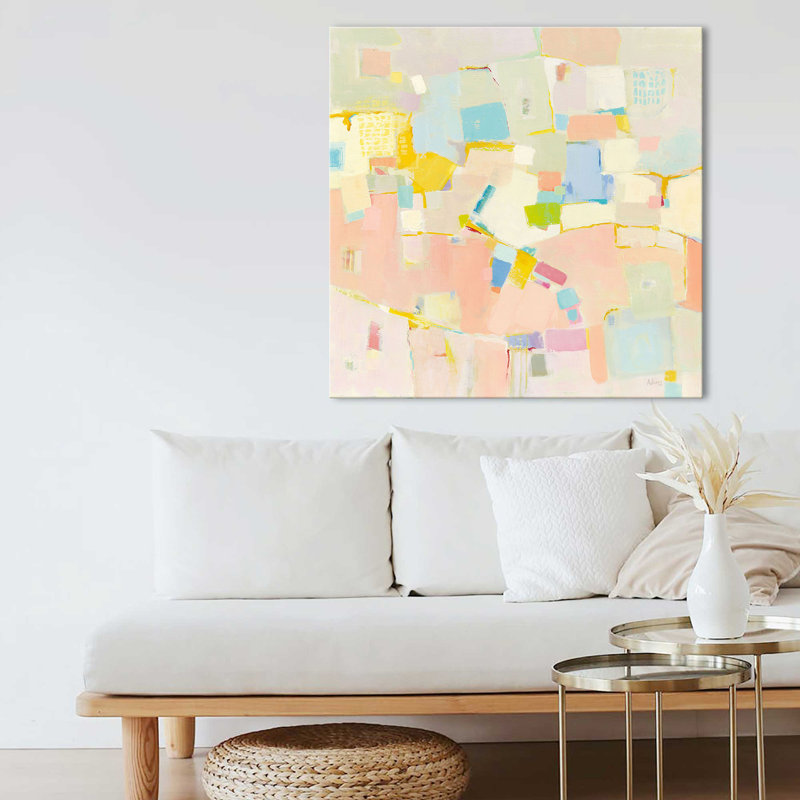 "Block Party" par Phyllis Adams, reproduction sur toile, H 24 po x l 24 po