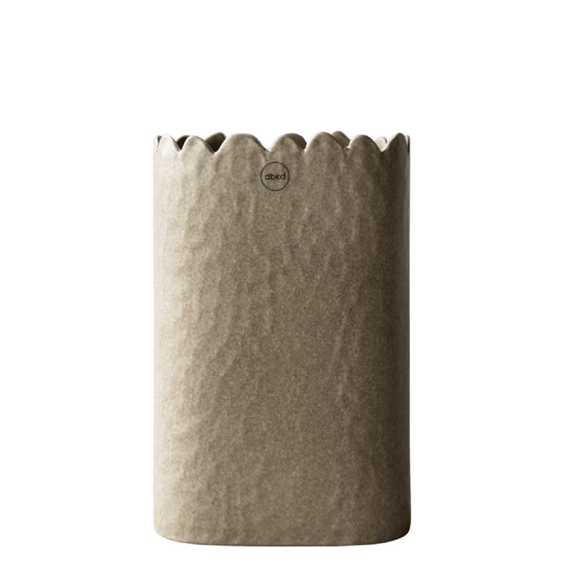Vase fleuri beige
