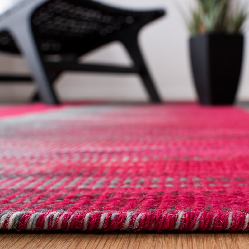 Tapis fuchsia / gris anthracite Maomina, Rectangle 8 pi x 10 pi