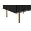 Table de chevet 2 tiroirs en chêne brossé noir et bronze