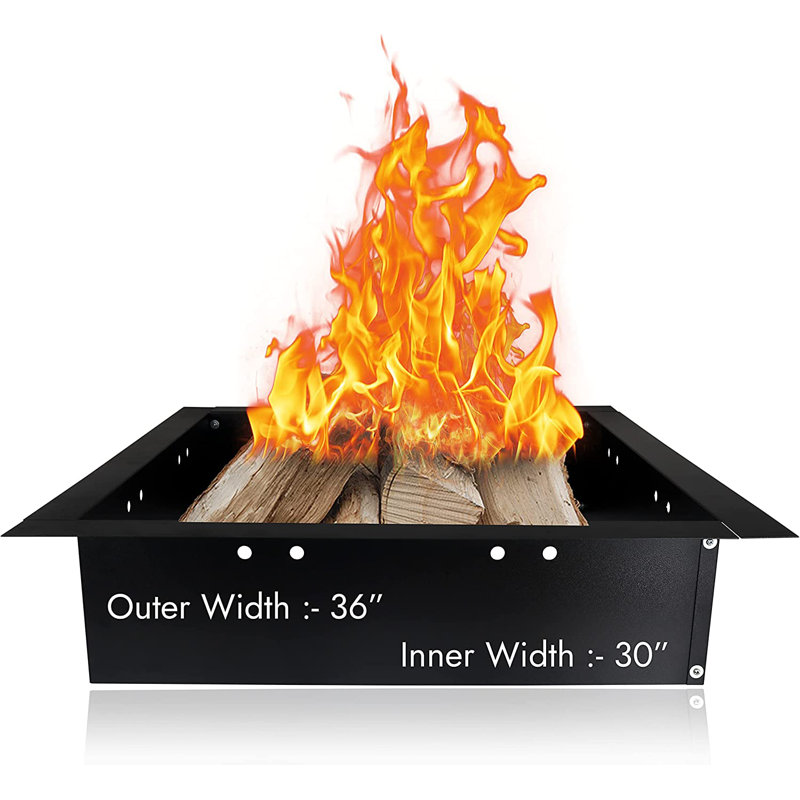 36'' Square Steel Fire Pit Accessory