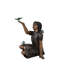 Bronze Sitting Girl with Butterflies Garden Sculpture