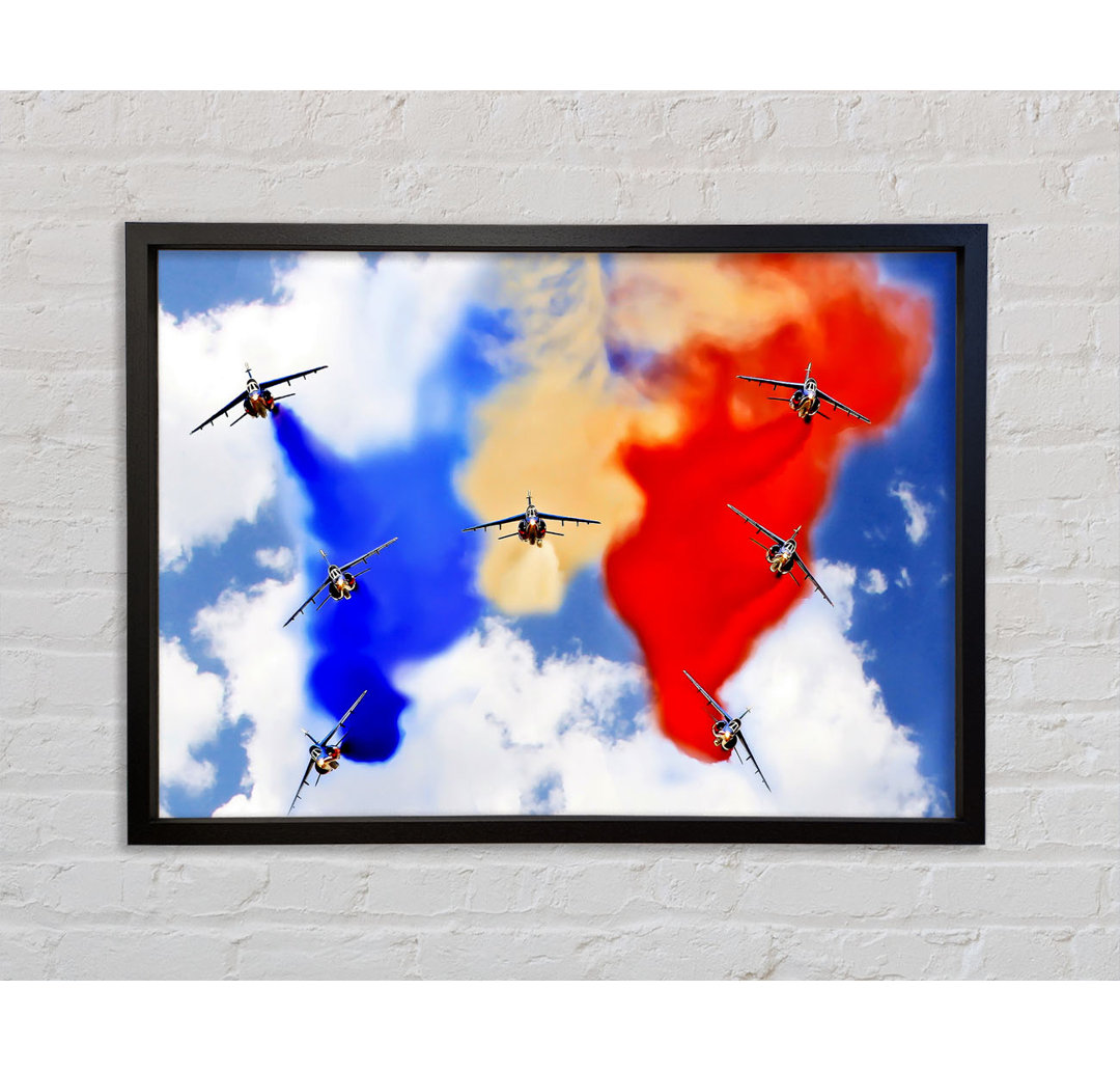 French Airshow Colours - Einzelner Bilderrahmen Kunstdrucke auf Leinwand