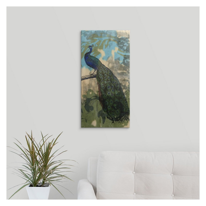 « ii » jennifer grolier, impression Rustic Peacock, H 24 po x l 12 po x P 1,5 po, Toile