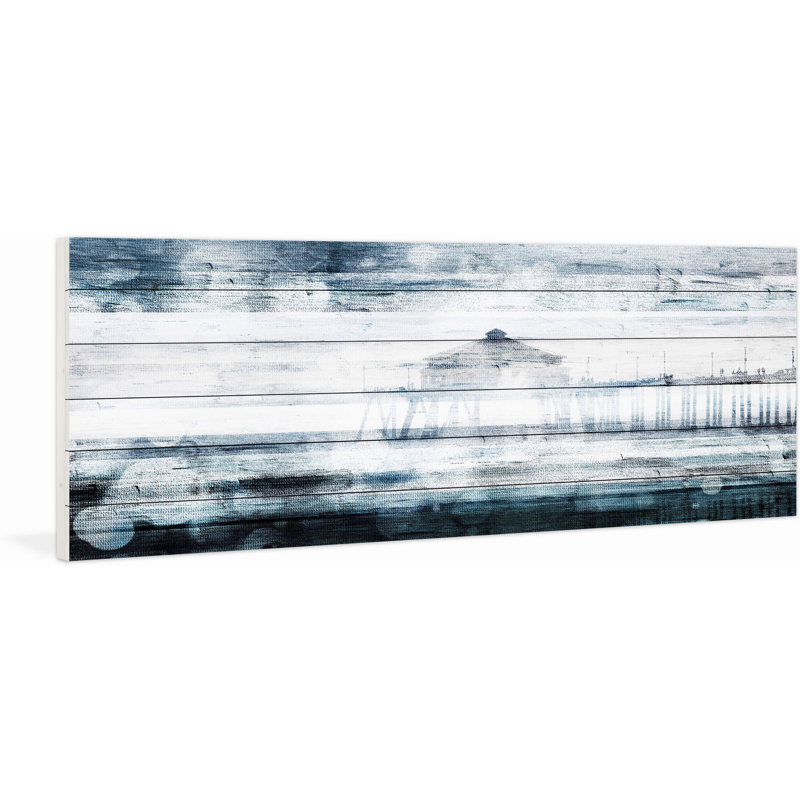 Waterspotted Pier by Parvez Taj - Panoramic Print on Canvas, 20" H x 60" W x 1.5" D