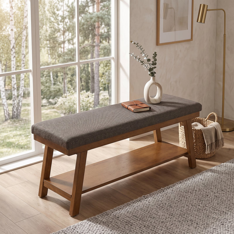 Banc de rangement élégant avec siège rembourré - Banc de chambre à coucher, d'entrée et de salon moderne, capacité de 350 lb, facile à assembler