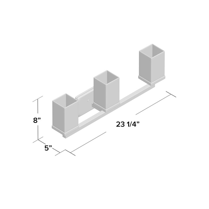 Flanigan 3 - Light Dimmable Vanity Light, Chrome
