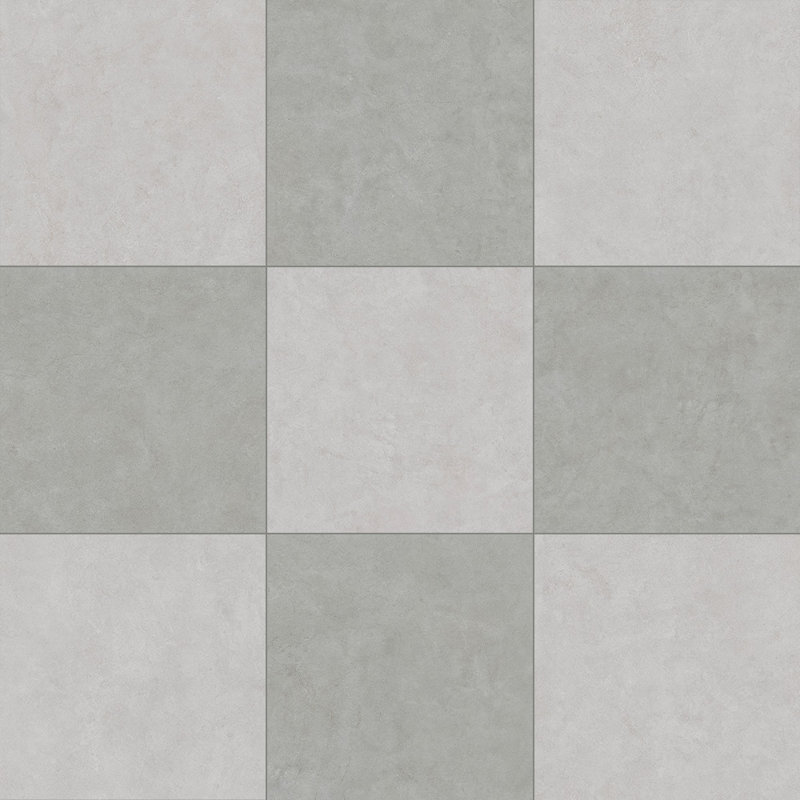 Lithos 12X12 Checkerboard Cemento And Sage, Cemento/Sage