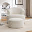 Chaise pivotante rembourrée en polyester avec repose-pieds-561283669