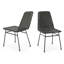 Chaises de salle à manger brun foncé (ensemble de 2)