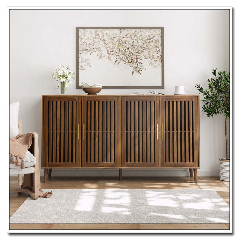 Buffet en noyer avec rangement, 2