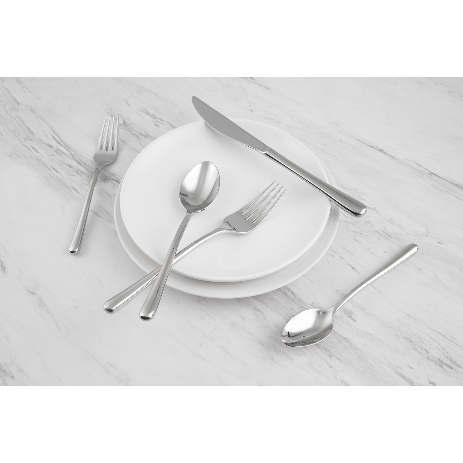 Avron Flatware Set - Service for 4, Silver Mirror