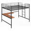 Lit mezzanine double en métal (L 77,2 po x l 56,1 po x H 67,9 po) - Aucun sommier requis, robuste et amp; Durable-1454925709