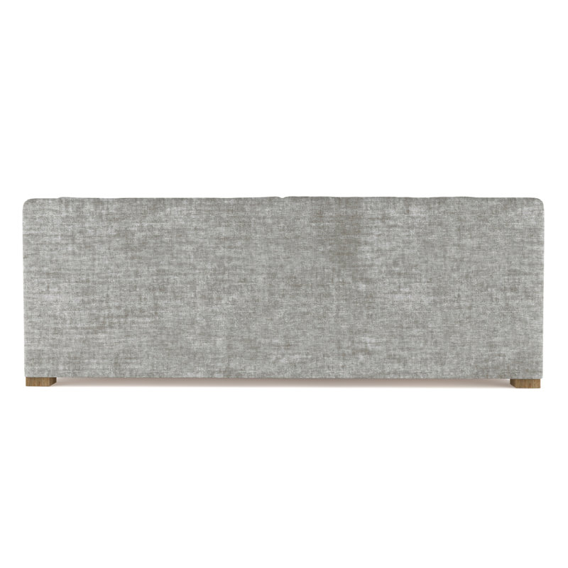 Causeuse Crosby, H 32,5 po x l 72 po x P 43 po, Velours écrasé rayé argent, Patiné