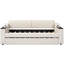 Lit de jour simple sans tiroir avec rangement et couchette - rangement beige, cadre durable