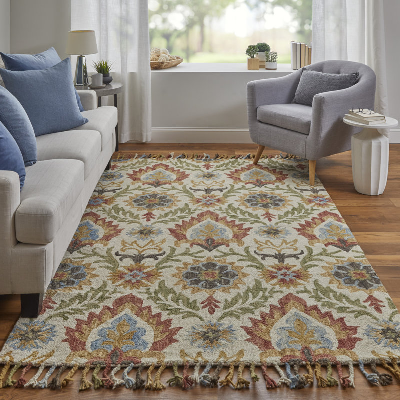 Broaderick Performance Floral Indoor Rug, Rectangle 5' x 8'